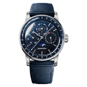 AudemarsPiguet 26394BC Aventurine 41mm Perpetual Calendar Rubber Coated Fabric Round Bezel