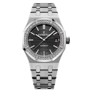 AudemarsPiguet 15451ST Gray 37mm Diamond Bezel Stainless Steel Bracelet Diamond