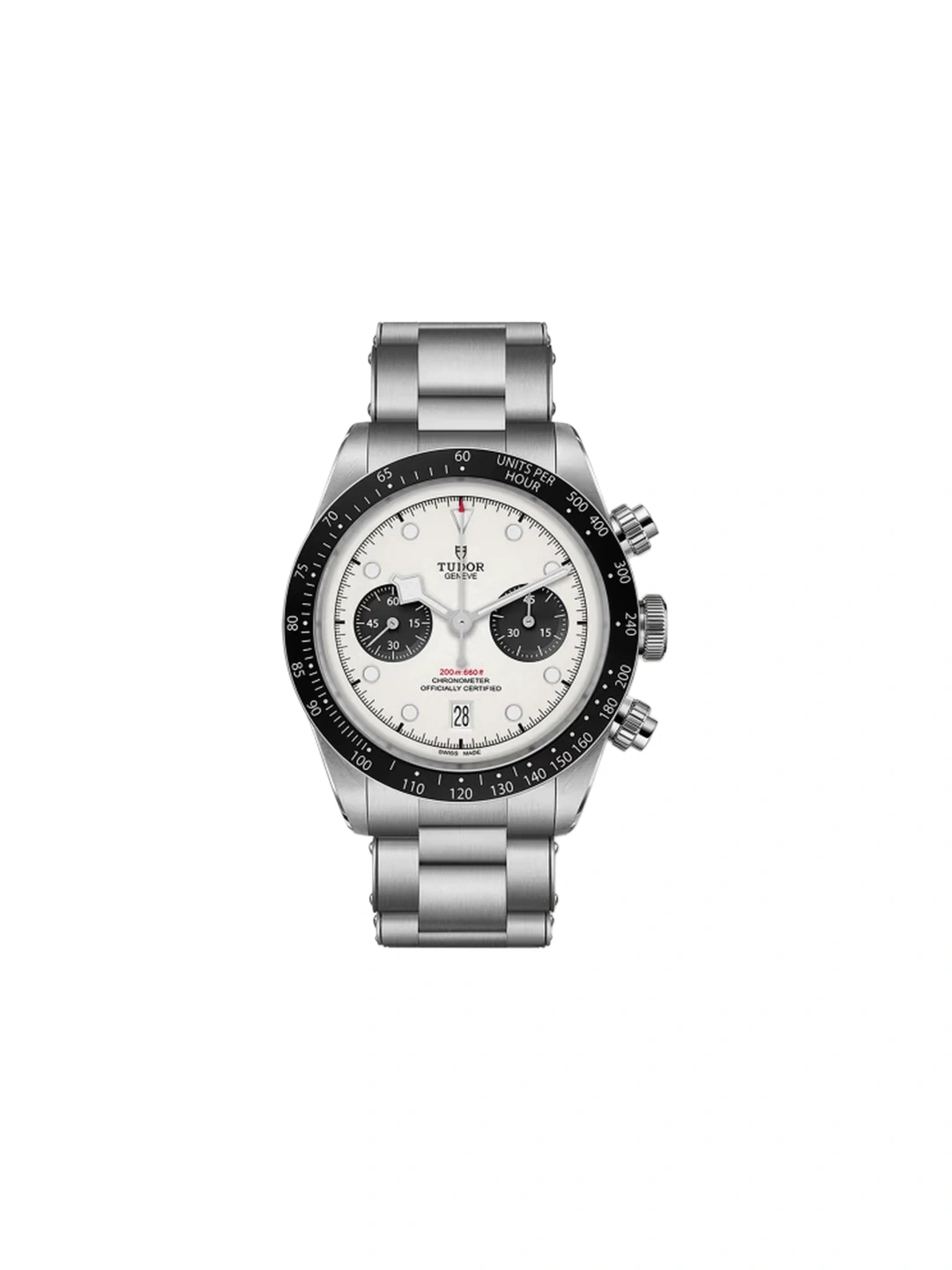 Tudor 79360N Panda 41mm Chrono Rivet Steel Bracelet Round
