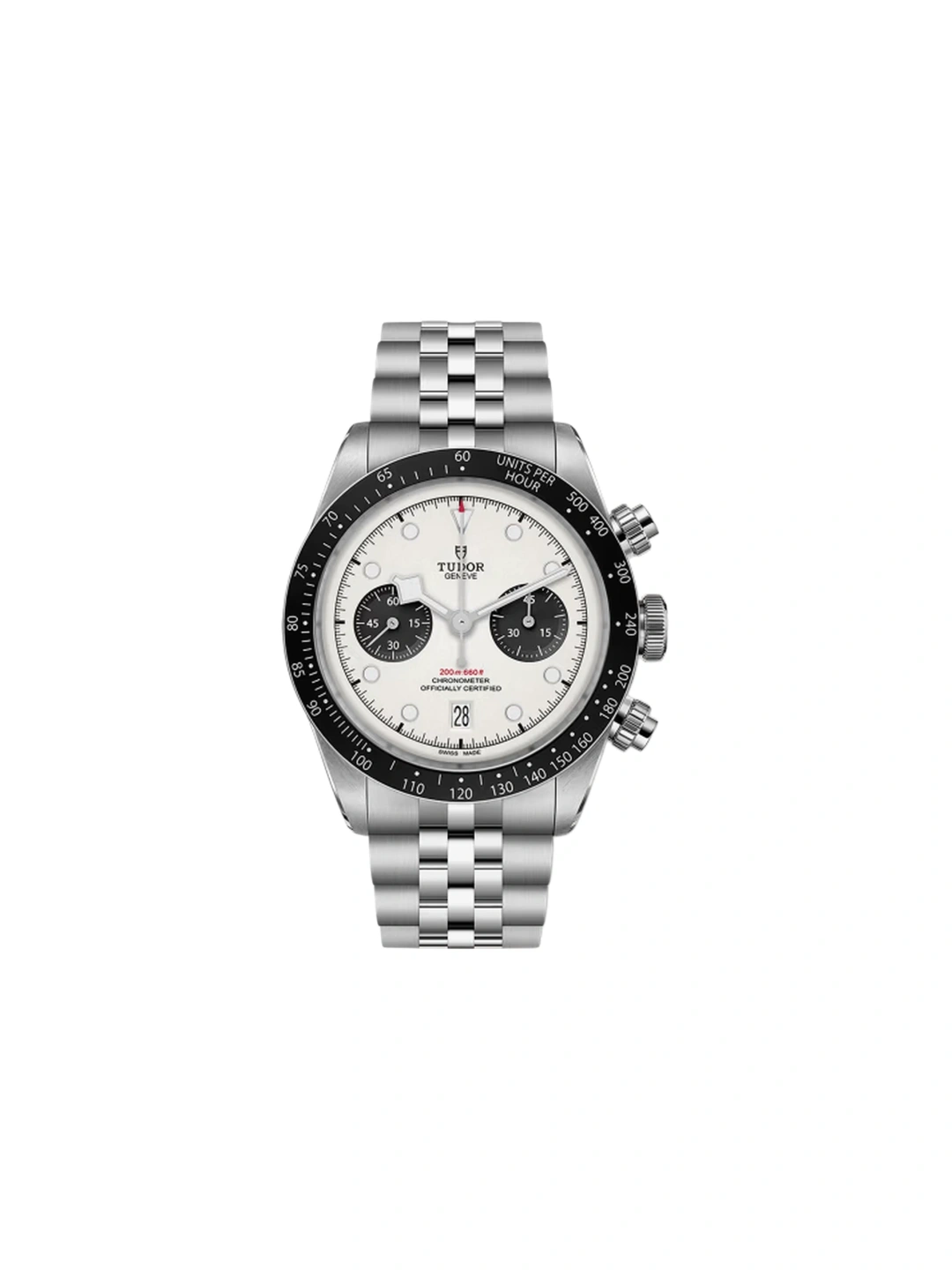 Tudor 79360N Opaline 41mm Chrono Rivet Steel Bracelet Round