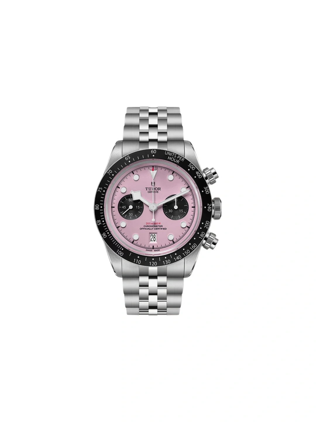Tudor 79360N Pink 41mm Chrono 5-Link Steel Bracelet Round