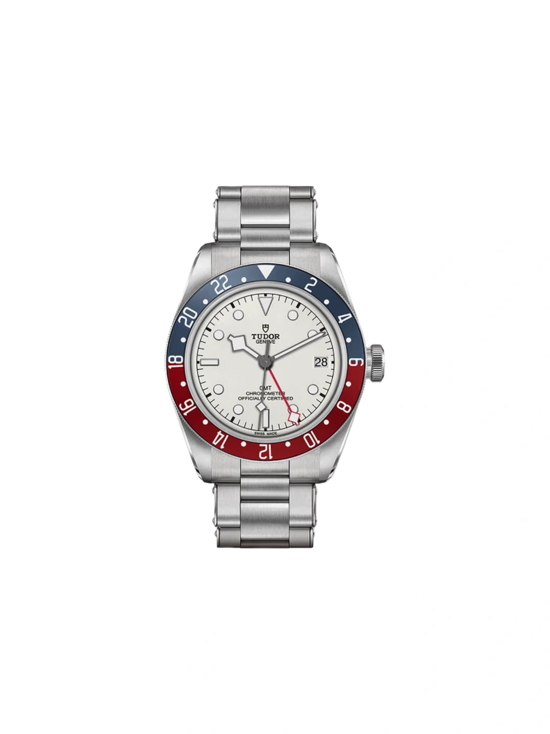 Tudor 79830RB White 41mm GMT Rivet Steel Bracelet Round