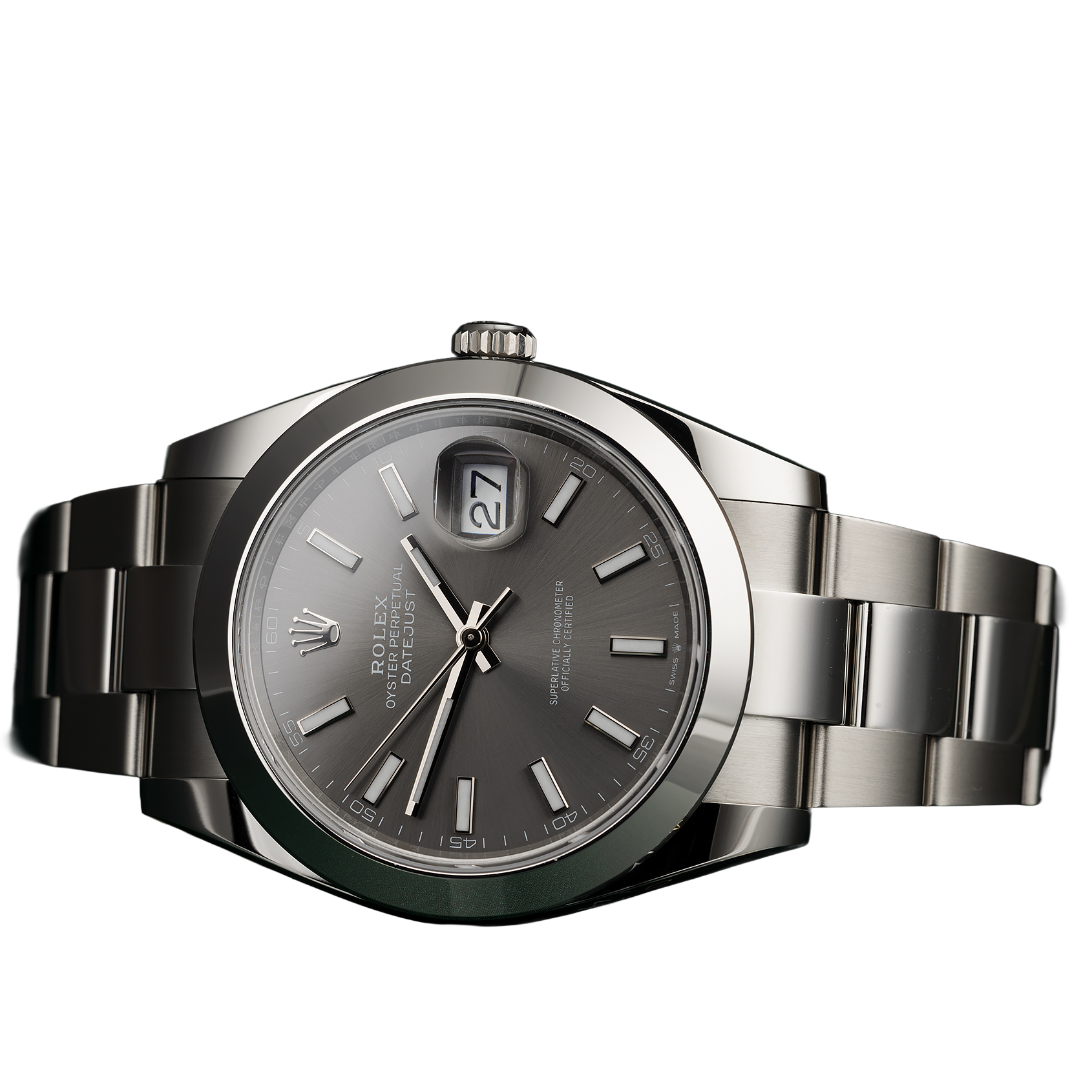 Rolex Datejust Oyster 41 mm Oystersteel Grey Dial 126300-0007 - Image 2
